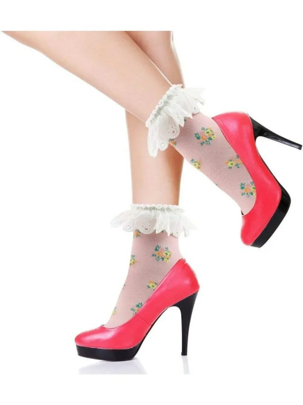 Lace Ruffle Floral Anklet Socks for Women | Cute Casual Dress & Novelty Styles